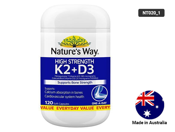 Natures Way High Strength K2 + D3 120 Soft Capsules in Sri Lanka